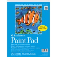 Strathmore 100 Series Youth Paint Pad, 9x12, 20 Sheets, Textured Paper   551954119